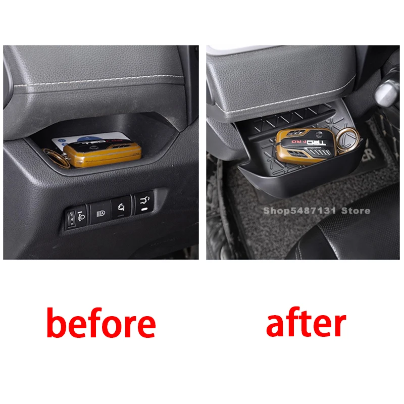 صندوق تخزين السائق صندوق تخزين مخفي لملحقات Toyota RAV4 الداخلية 2020 2021 2022 2023 2024 2025 #3