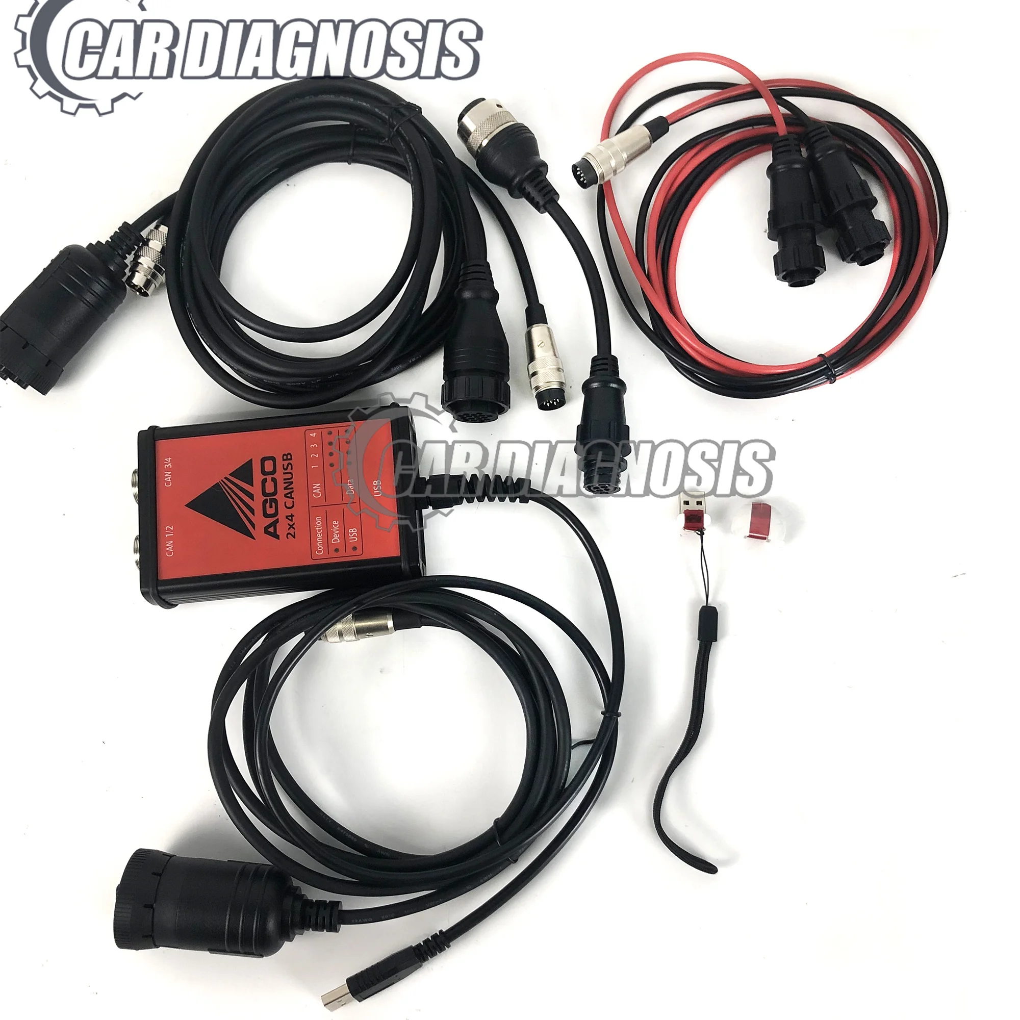 Para kit de diagnóstico agco (canusb) interface agco edt canusb para ferramenta de diagnóstico agrícola com dongle chave