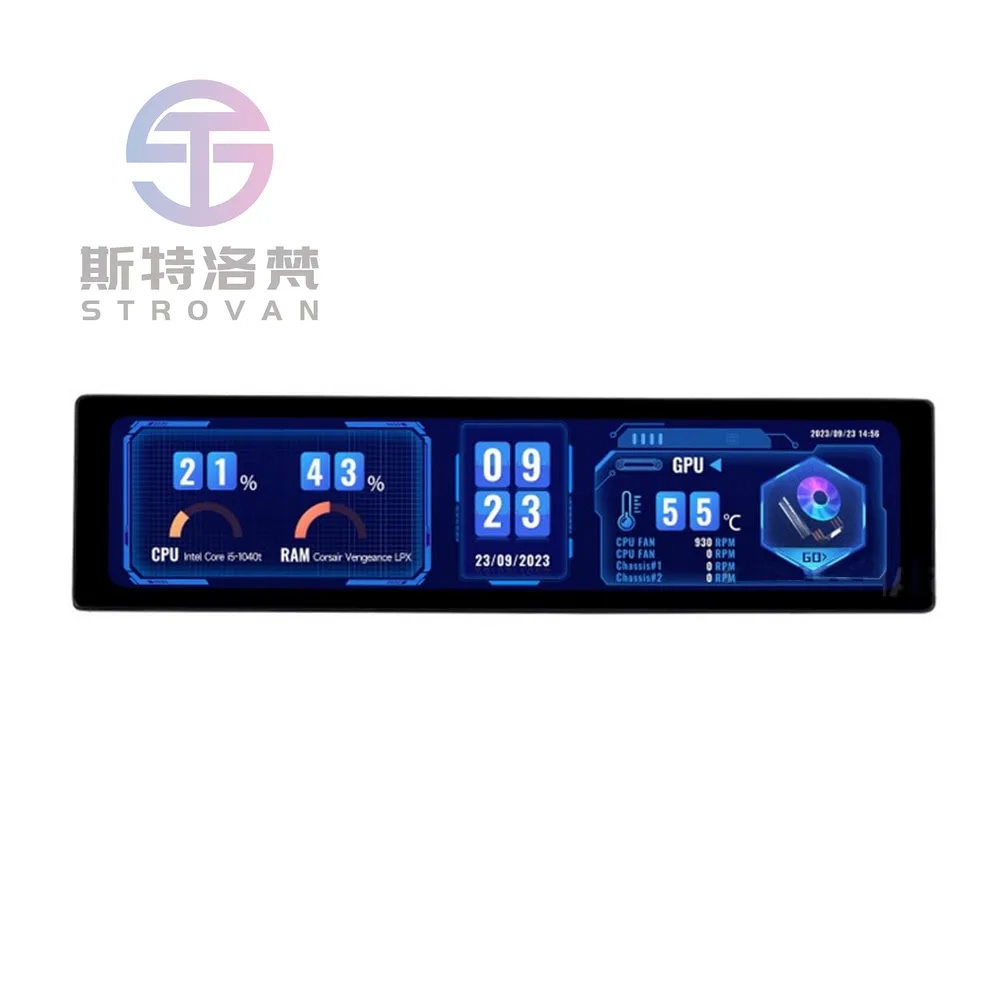 11.9inch IPS Display 320*1480 xel Toughened Glass Panel HDM-I Interface Optional Touch Function