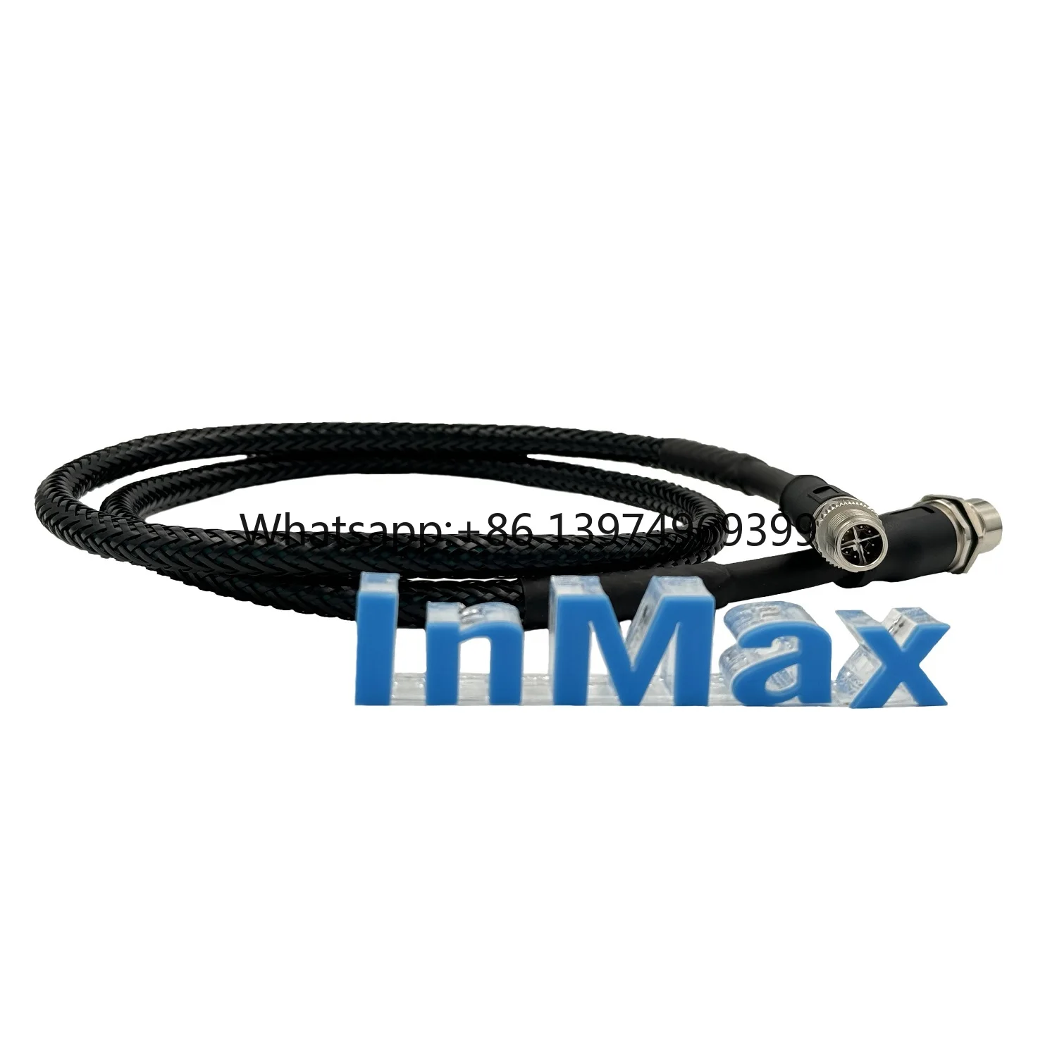 InMax Manufacturer X-coded Series Nylon Flat Filament Braided Sleeving M12 Ethernet Cable