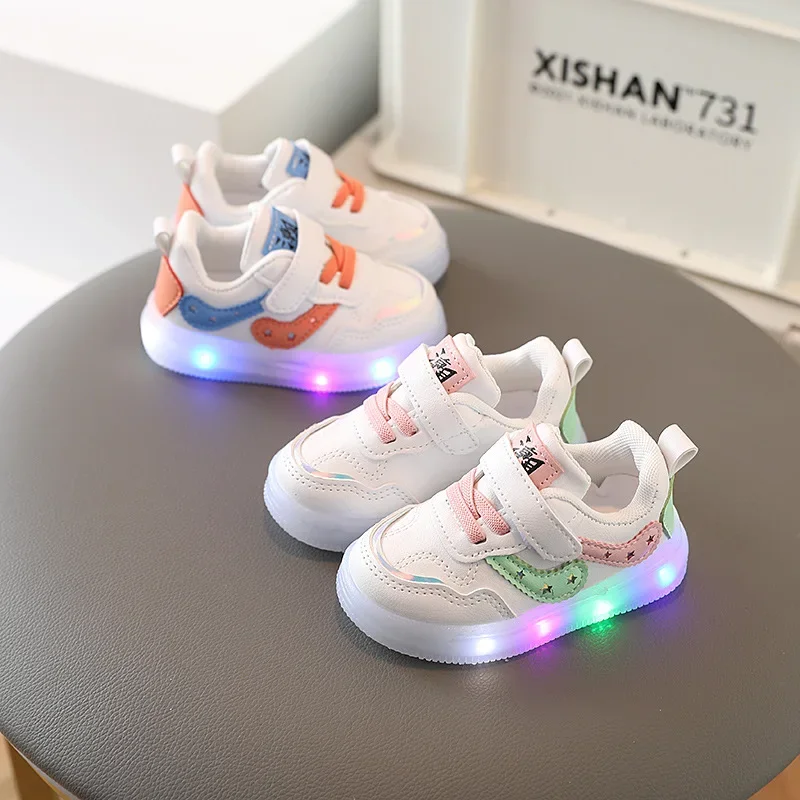 Tenis – baskets lumineuses à Led pour enfants, chaussures à semelles souples, respirantes et décontractées pour bébés, garçons et filles