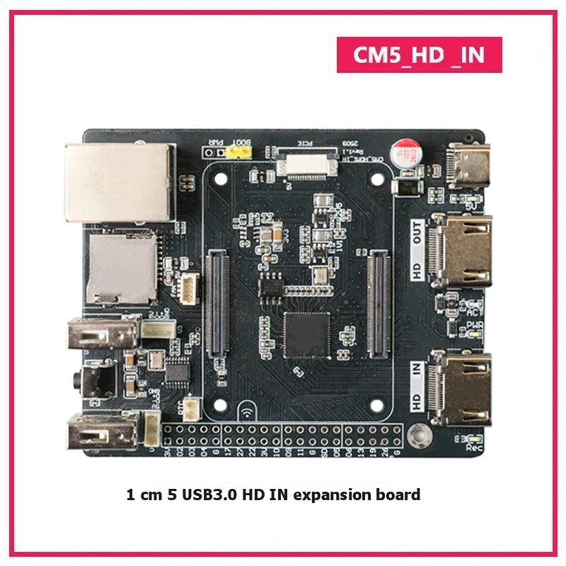 DT98 For CM5 HD Video Capture Card USB3.0 HD IN Expansion Board for Raspberry Pi Compute Module 5