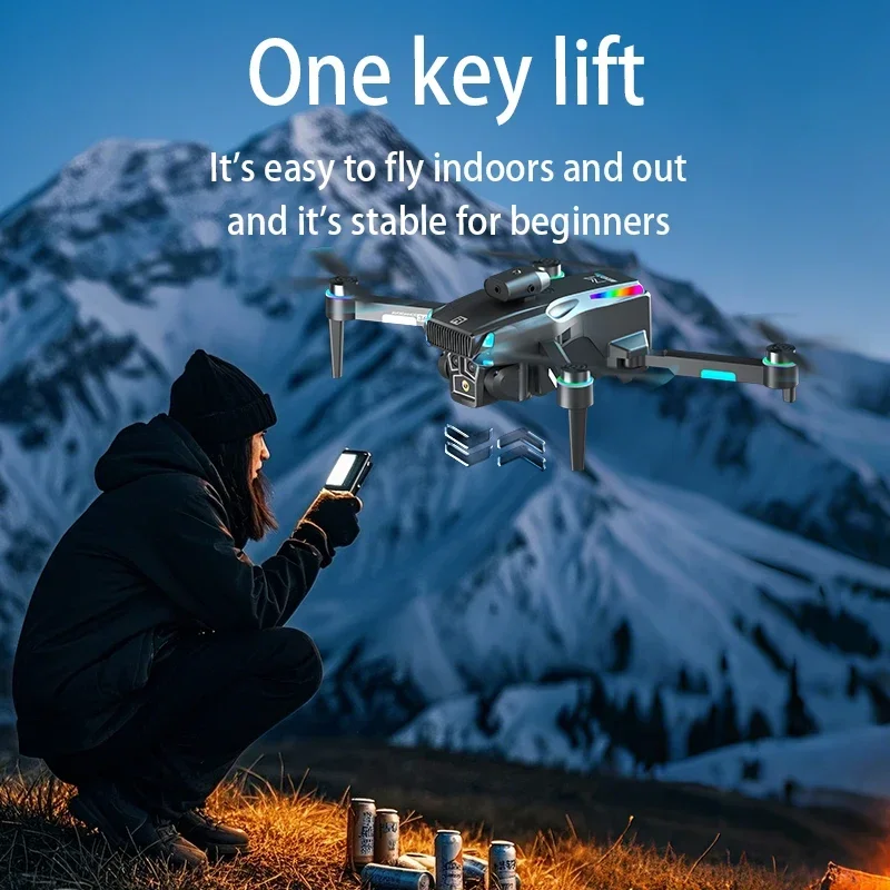 M107 faltbare RC-Drohne – Dual-HD-Kameras, bürstenloser Motor, optischer Fluss und Hindernisvermeidung für Luftaufnahmen