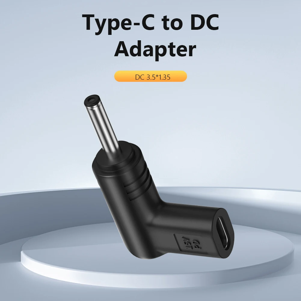 15V Converter Adapter PVC Type C To DC Jack Plug Charging Adapter Multifunctional Type-C To DC Jack Adapter Universal for Tablet
