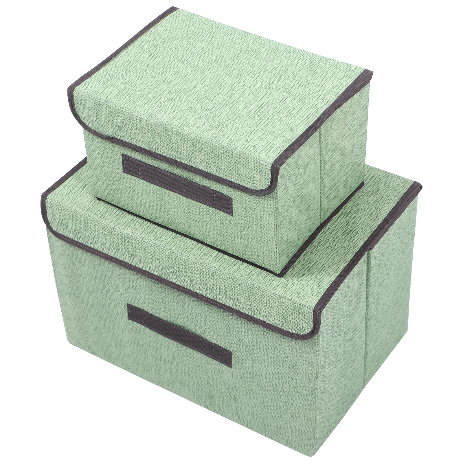 

2pcs Foldable Clothes Box Clothes Organizer With Lid Linen Storage Bag Multifunctional Clothing Container Dustproof