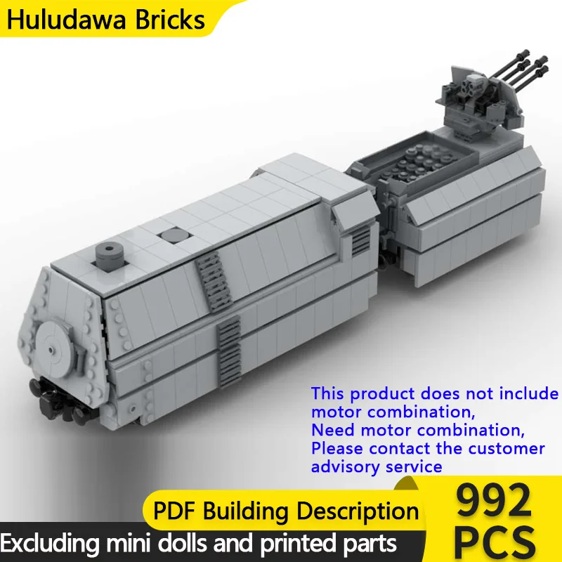 City Car Model MOC Building Bricks BR-57 Armored Steam Locomotive Modular Technology Children Holiday Gifts Assemble Toys Suit