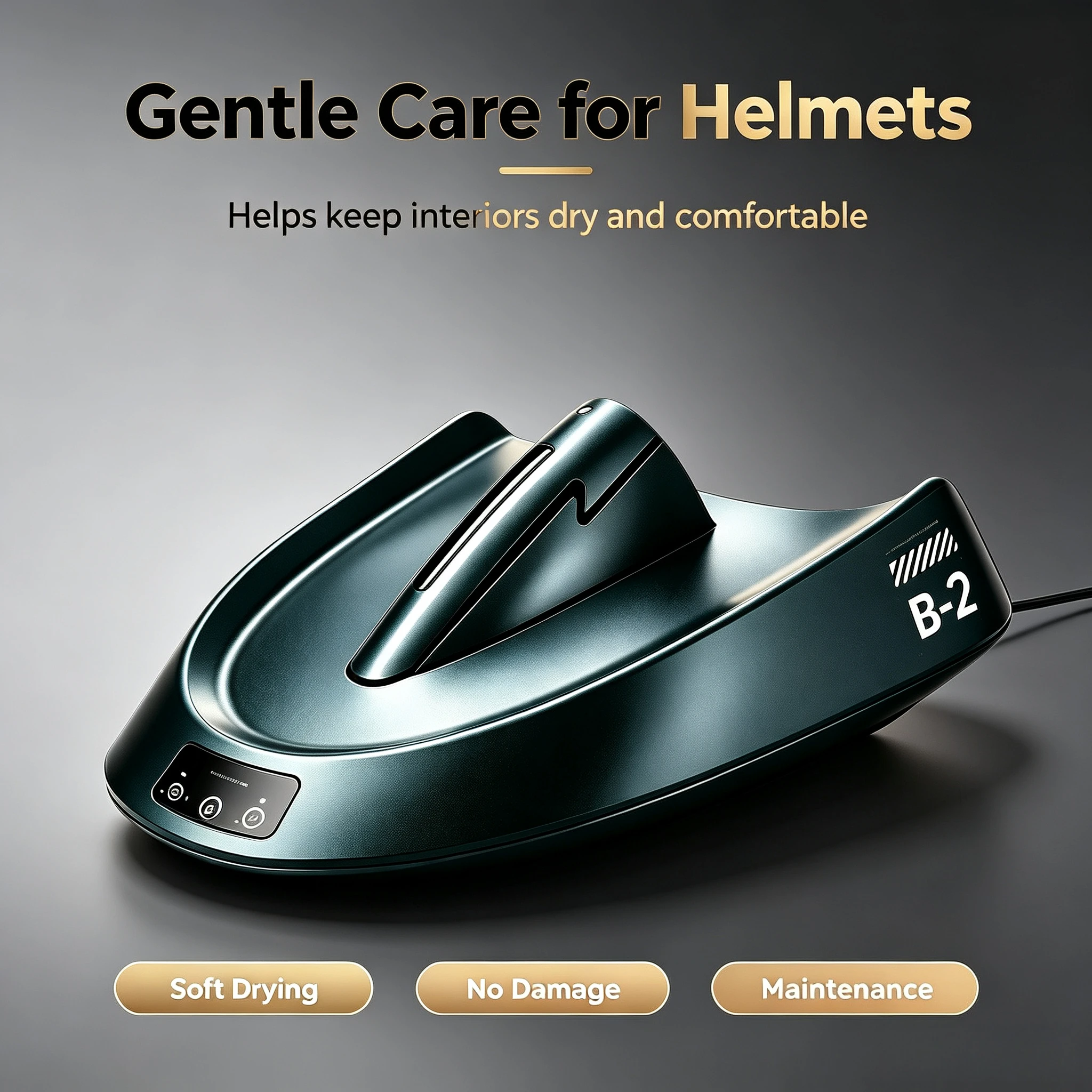 Smart Motorcycle Helmet Dryer Features Sterilization Dust Removal Functions Temperature Control Ambient Lighting