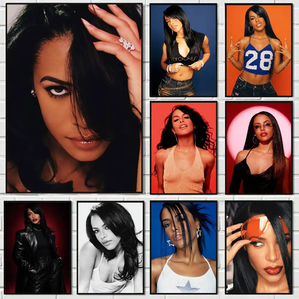 Singer Aaliyah Aesthetic Poster Room Home Decoration Paintings Hanging Classic Birthday Gifts