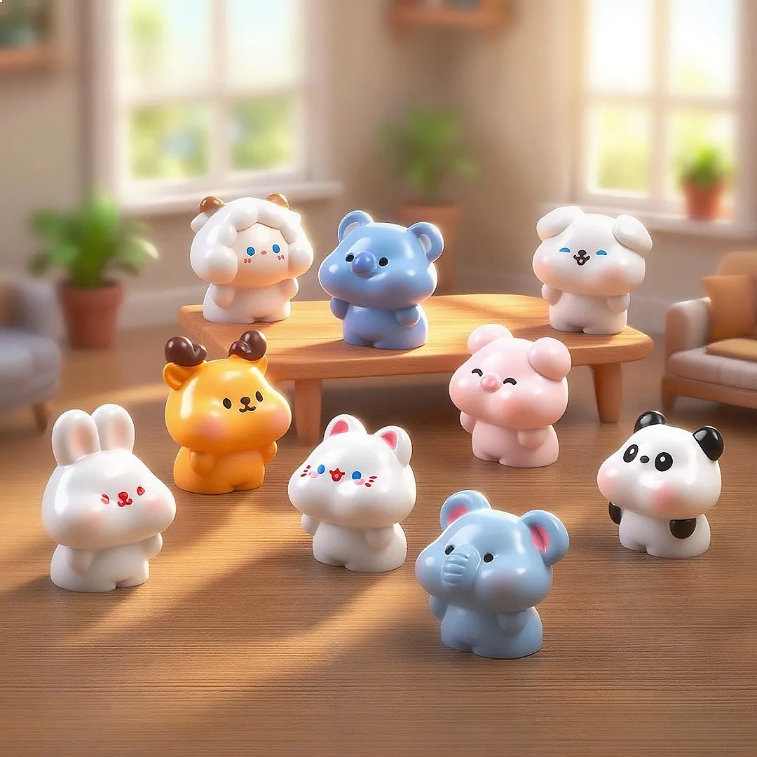 100pcs-wholesale-cartoon-panda-rabbit-mini-dollhouse-decor-diy-accessories-keychain-craft-jewelry-embellishment