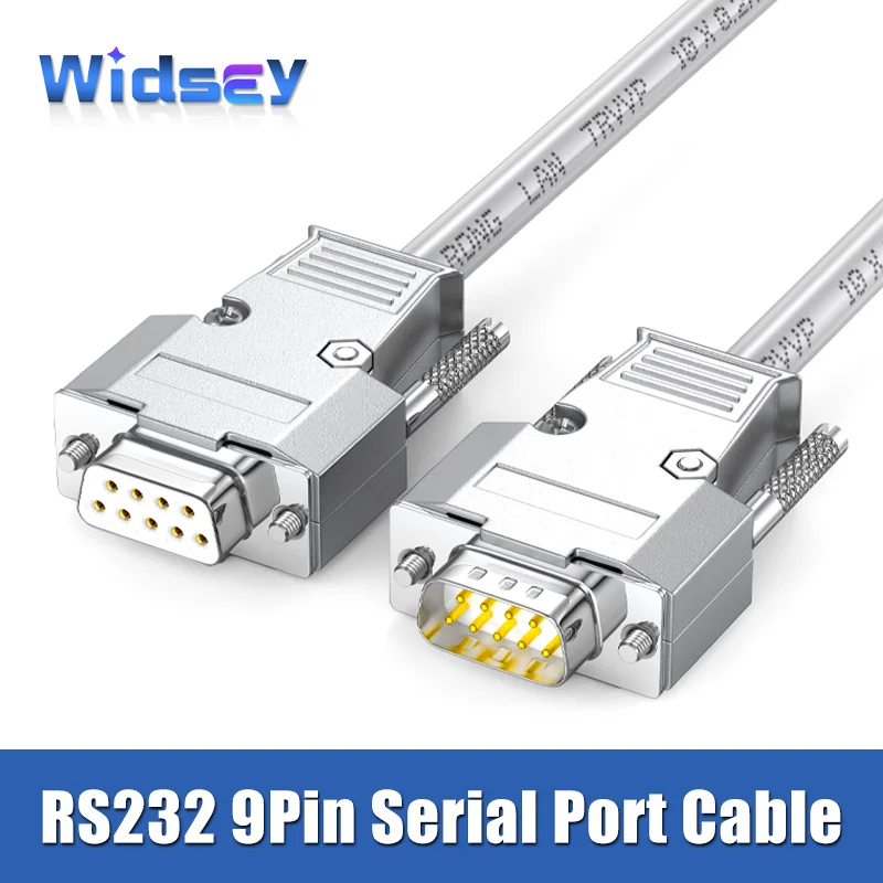 DB9 Industrial Grade Serial Port Cable 9pin Male To Female High Flexibility Drag Chain Line RS232/485 Shield Connector 1M/3M/5M