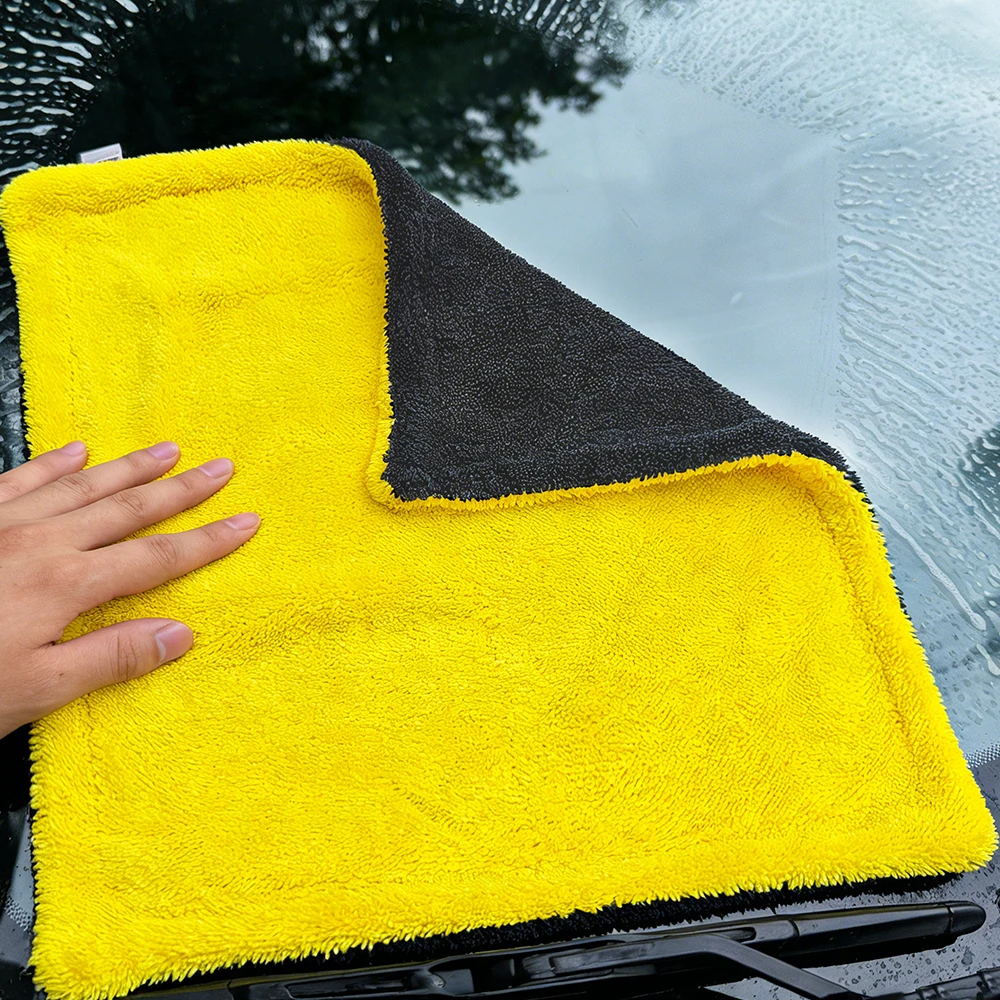 AUTOBRIGHT 3 color double sided microfiber 1300gsm 40x40cm instant dry towel super absorbent soft scratch free cleaning cloth