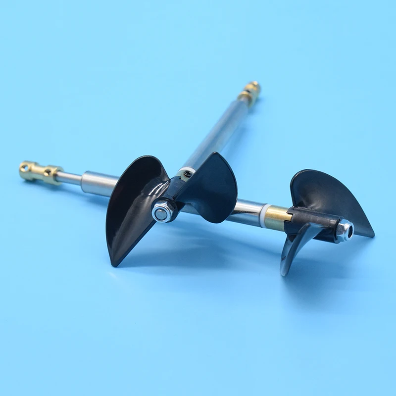 1 pair 5mm RC Boat Shaft Kit with 70mm Left and Right 2-blades propeller +Brass coupler For Rc Baits Fishing Boat Trawler Boat