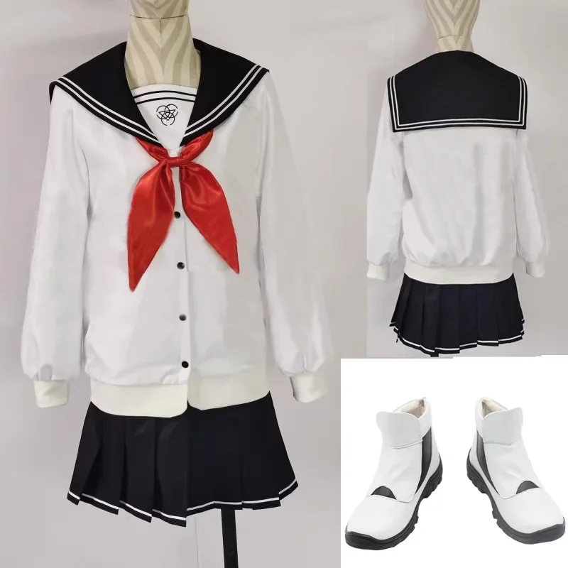 FC6Blue Anime Archive Yutori Natsu Dress Shoes Cosplay Costume boots  Custom Made@FC8！