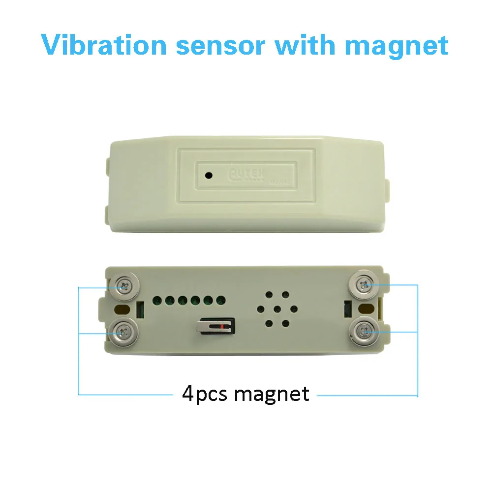 Detector de vibración de alta sensibilidad para el hogar, dispositivo con imán para techo, superficie de Metal, Sensor de choque de 12V de CC, alarma de seguridad, NC/NO, 10 piezas