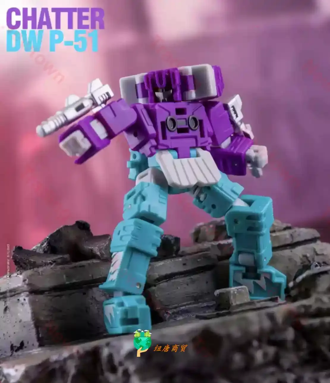 

Transformation Dr.Wu Dw-P51 Blurr Chatter Beastbox Sqwaktalk Mini Pocket War Robot Toy Action Figure Model Statue Christmas Gift