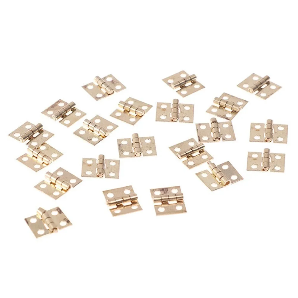 Box Hinge 50pcs Hinge 50pc 8*10mm Accessories Brass Mini Reliable Replacement Spare Parts Useful 50* Fitttings