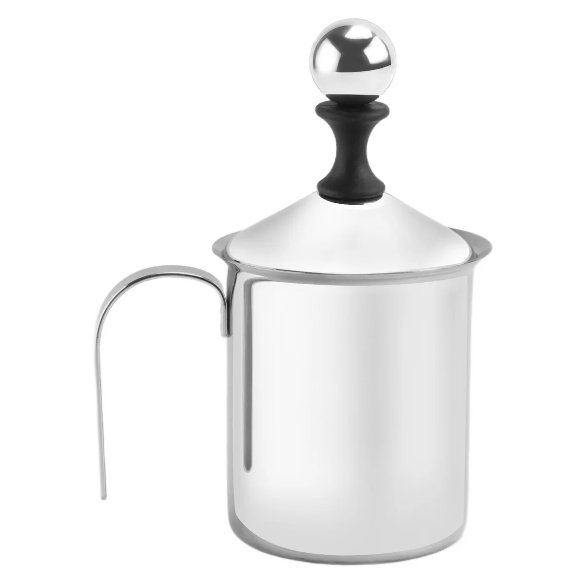 A32P_Manual Milk French Press Coffee Maker Stainless Steel Hand Pump Milk Foamer Handheld Milk Jug