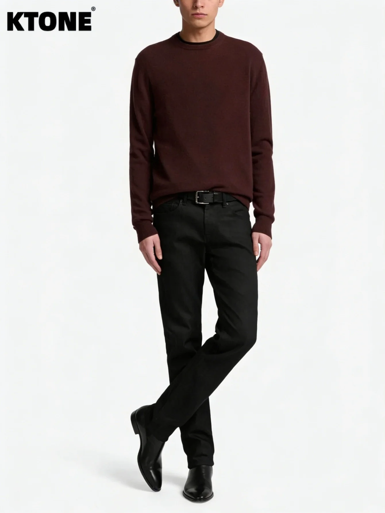 

Solid Color Jeans Men's Black Slim Minimalist Jeans Y2K Drip For Dating No accessories or belts included