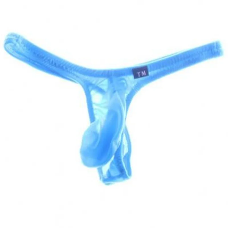 Ultra Thin Nylon Thong for Men Elastic Straps Contour Pouch Invisible Under Trousers Home Bottom Wear
