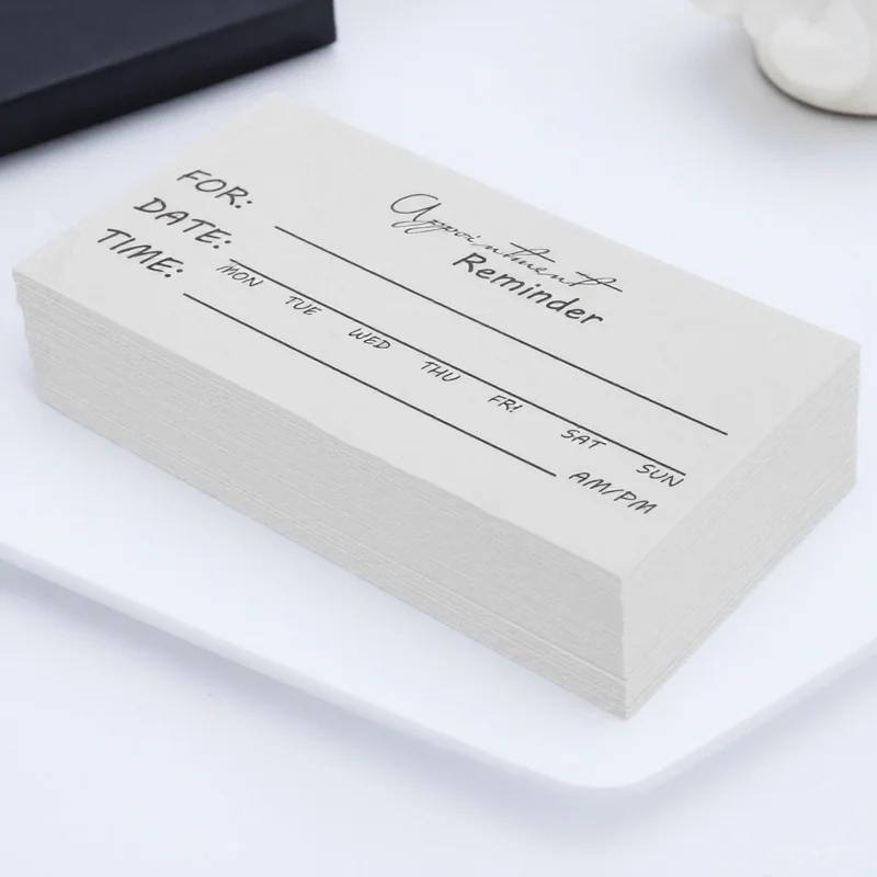 

50Pcs Writable Appointment Cards Paper Reminder Cards Multipurpose for Office Family Personal Use White Napkins Wedding