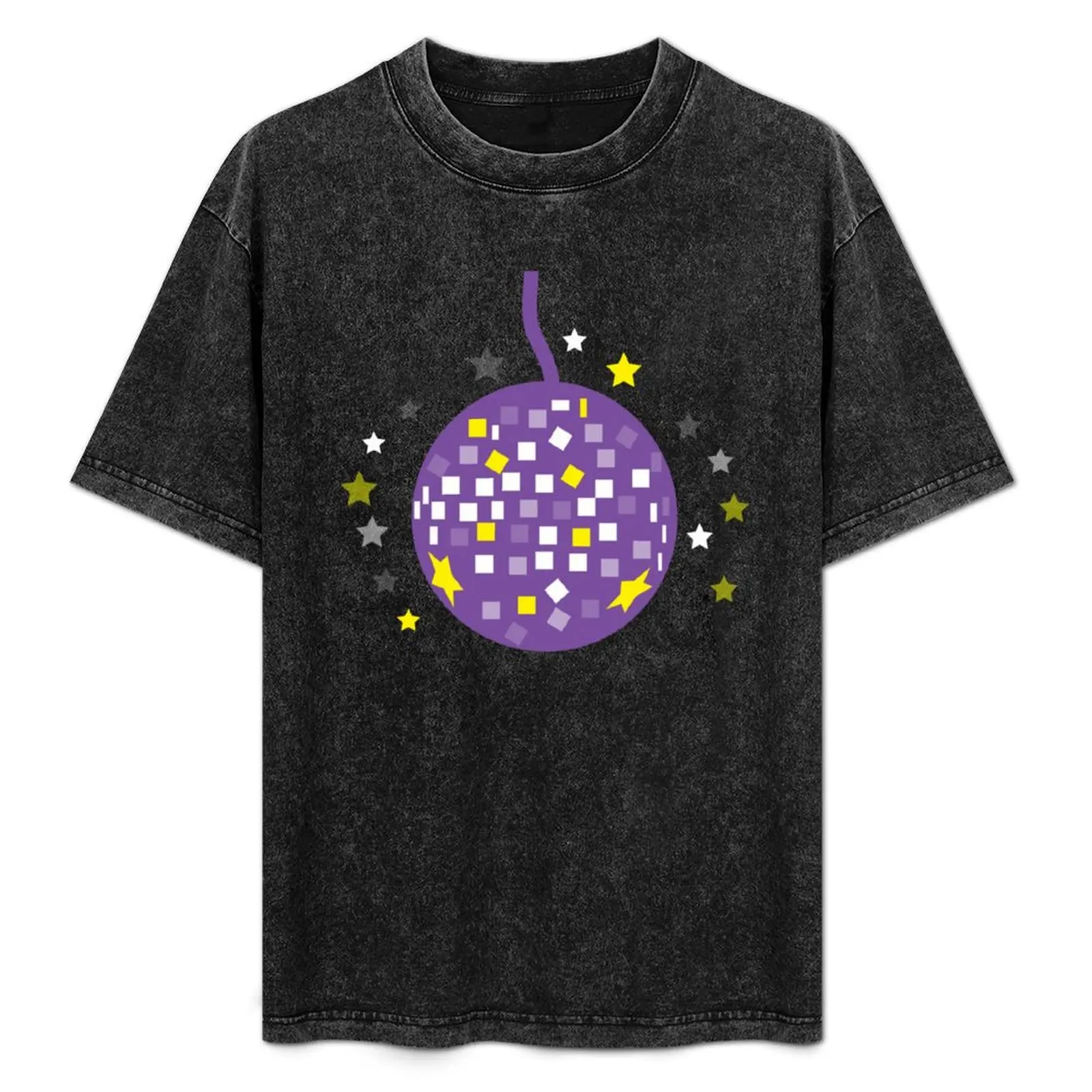 Purple disco ball T-Shirt quick drying blue lock essential t shirt funny gifts vintage t shirt men