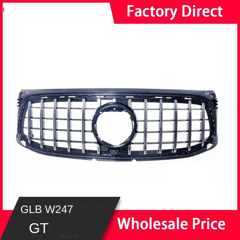 XVIP Chrome Silver Diamonds Style Upper Grille For Mercedes Benz GLB-Class X247 GLB250 GLB200 2020-2023 GTR Style Bumper Grilles