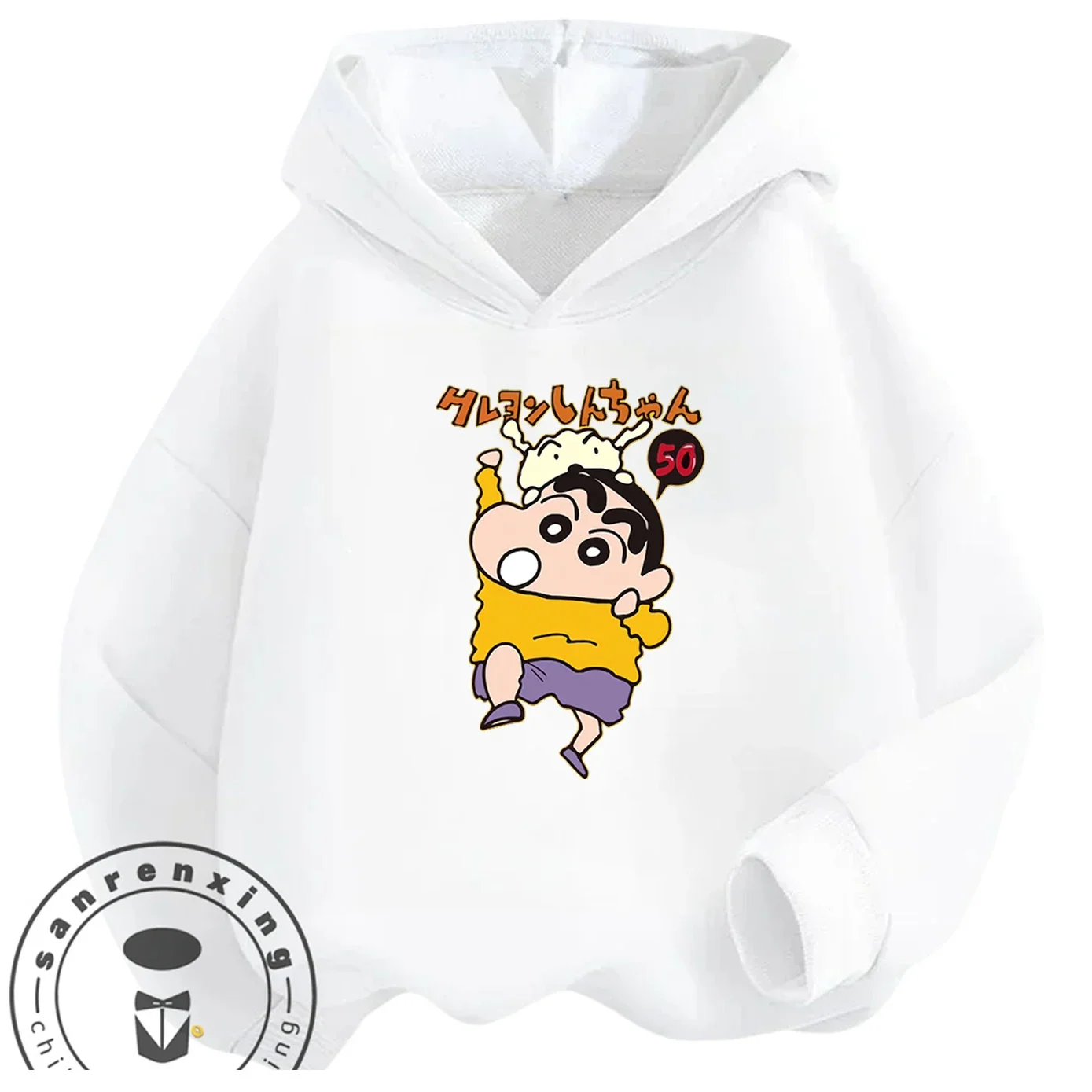 Fashion Winter Kids Hoodie Cute Cartoon Graphic Autumn Winter Casual Youth Sweatshirt Crayon Shin Chan 3 14 Years