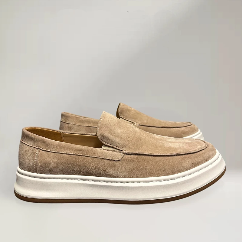Men's Genuine Leather Casual Sneakers, 2026 New Vintage Distressed Retro Shoes, European Style Worn-In Look Fashion Skate Shoes