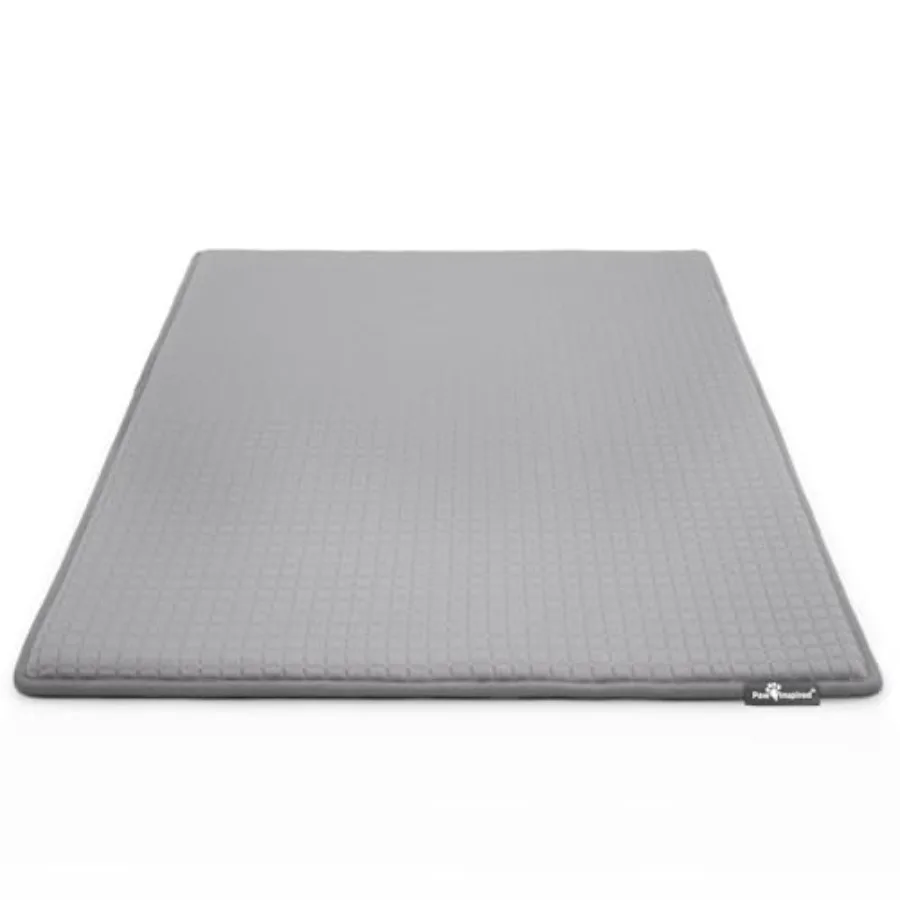 

Coolg Orthopedic Crate Pad for Dogs and Cats, Washable Memory Foam Dog Cooling Mat 41x28 Large Size for Kennel, Gray