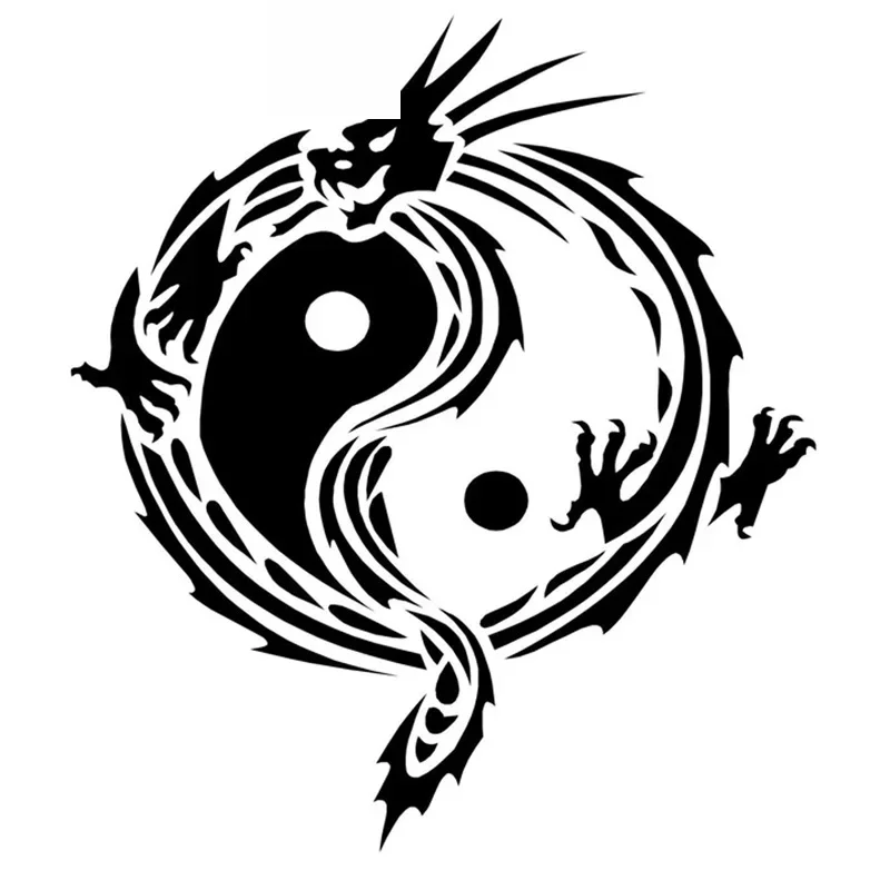 

Dragon Tattoo High Quality Decals Fashion Car Window Decoration Personality Pvc Waterproof Decals Black/white, 18cm*16cm