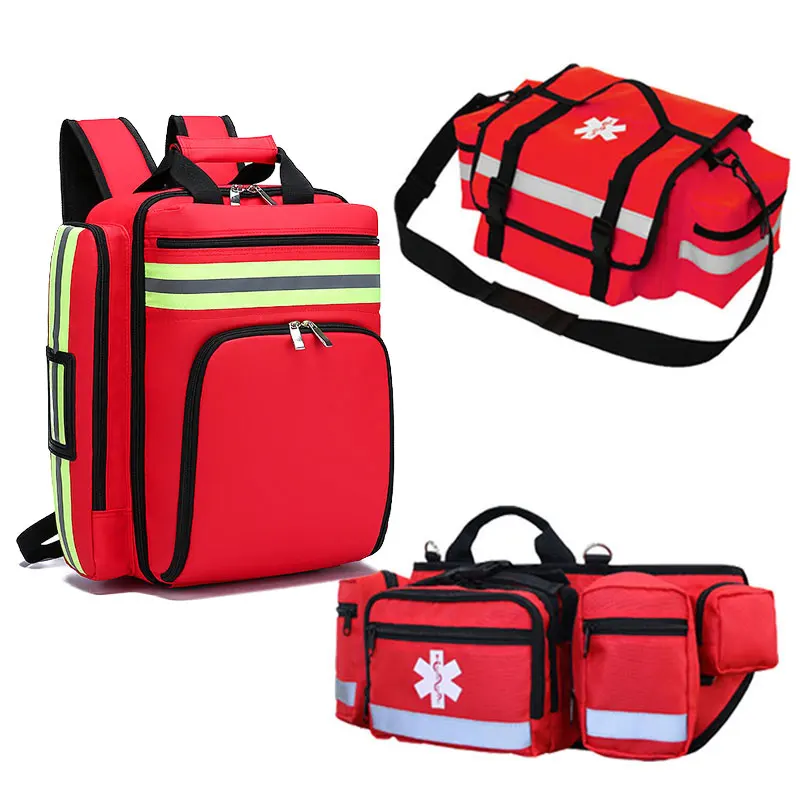 

First Aid Medical Bag Outdoor Emergency Rescue Large Sorted Storage Bag Multi-pocket Waist Bag Camping Survival Trauma Backpack