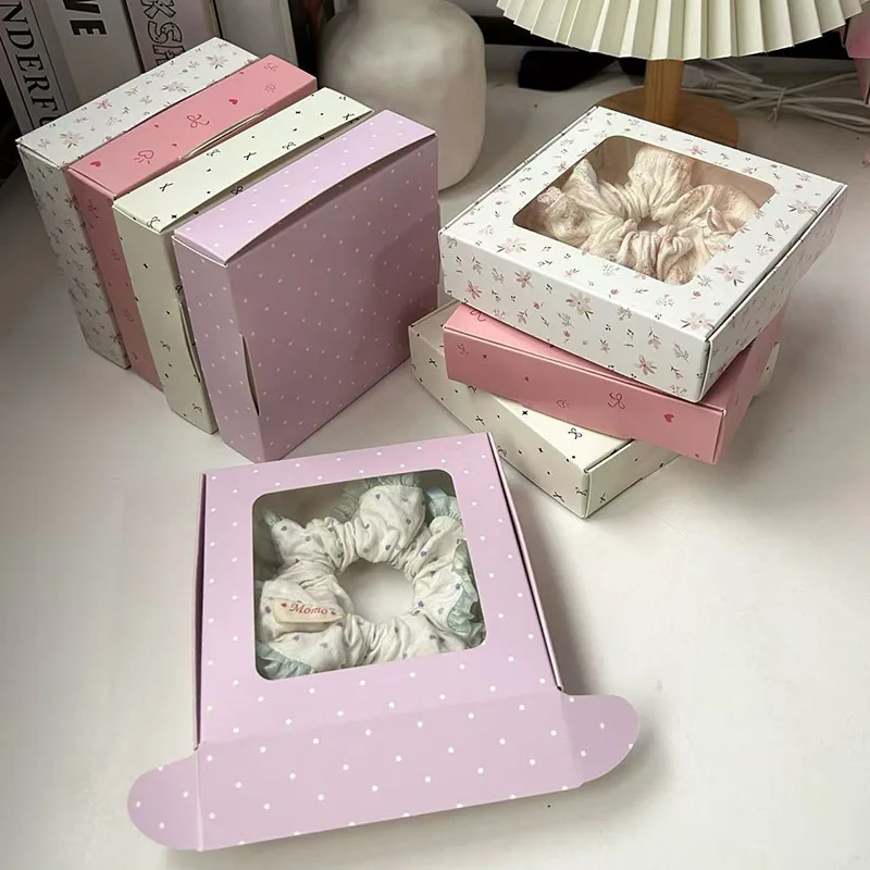 Kraft Paper Gift Boxes with Window, 1/5 PCS