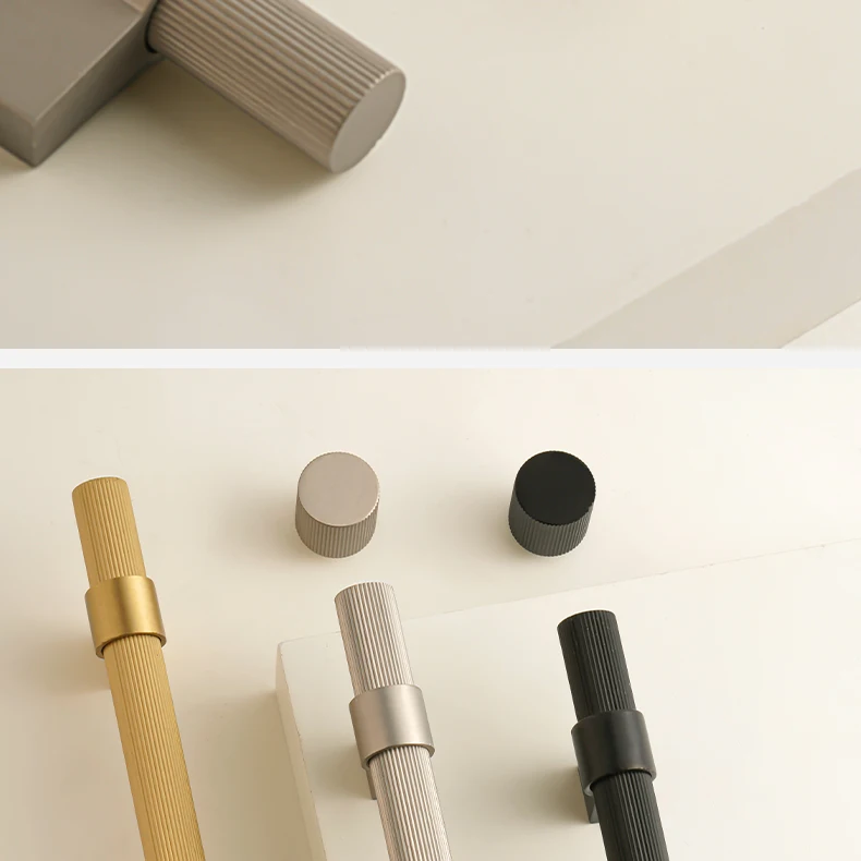 SAILANKA Messing-Möbelgriffe, modern, gestreift, für Schrank, Kleiderschrank, Kommode, Schuhkarton, Schublade, Schrankknöpfe, T-Stange – Detail 19