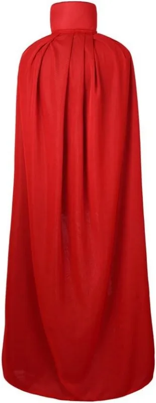 Capa reversível com capuz, fantasia de mascote com gola alta, preto vermelho dupla face medieval renascentista fantasia cosplay,