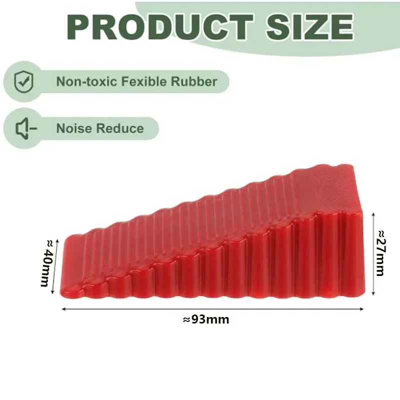 1/5pcs Silicone Door Stop Wedge Shock Absorbent Anti-Collision Stopper for Home/Office, Reusable Safety Door Stopper