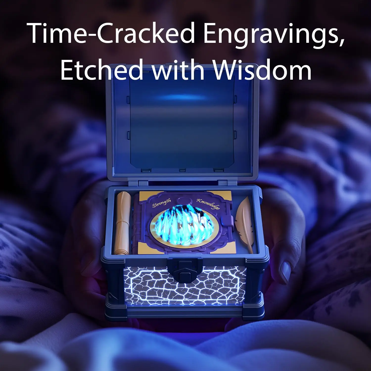 Treasure Chest Projection Light Galaxy Projector Night Light with Remote Control LED Projector Lamp with 8 Modes for Kids
