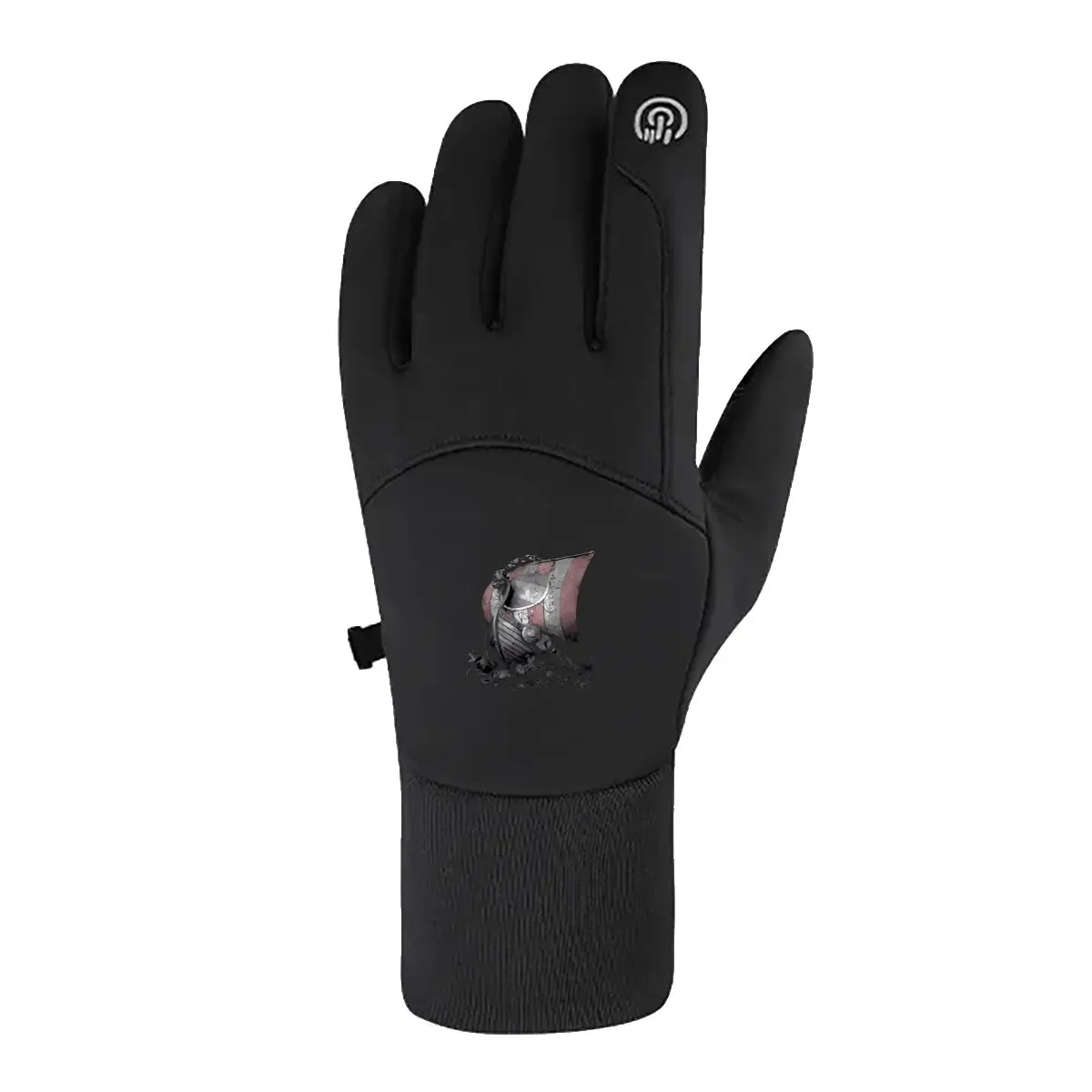 

Уютные термоперчатки с рисунком корабля викингов для езды на велосипеде, бега, повседневной носки