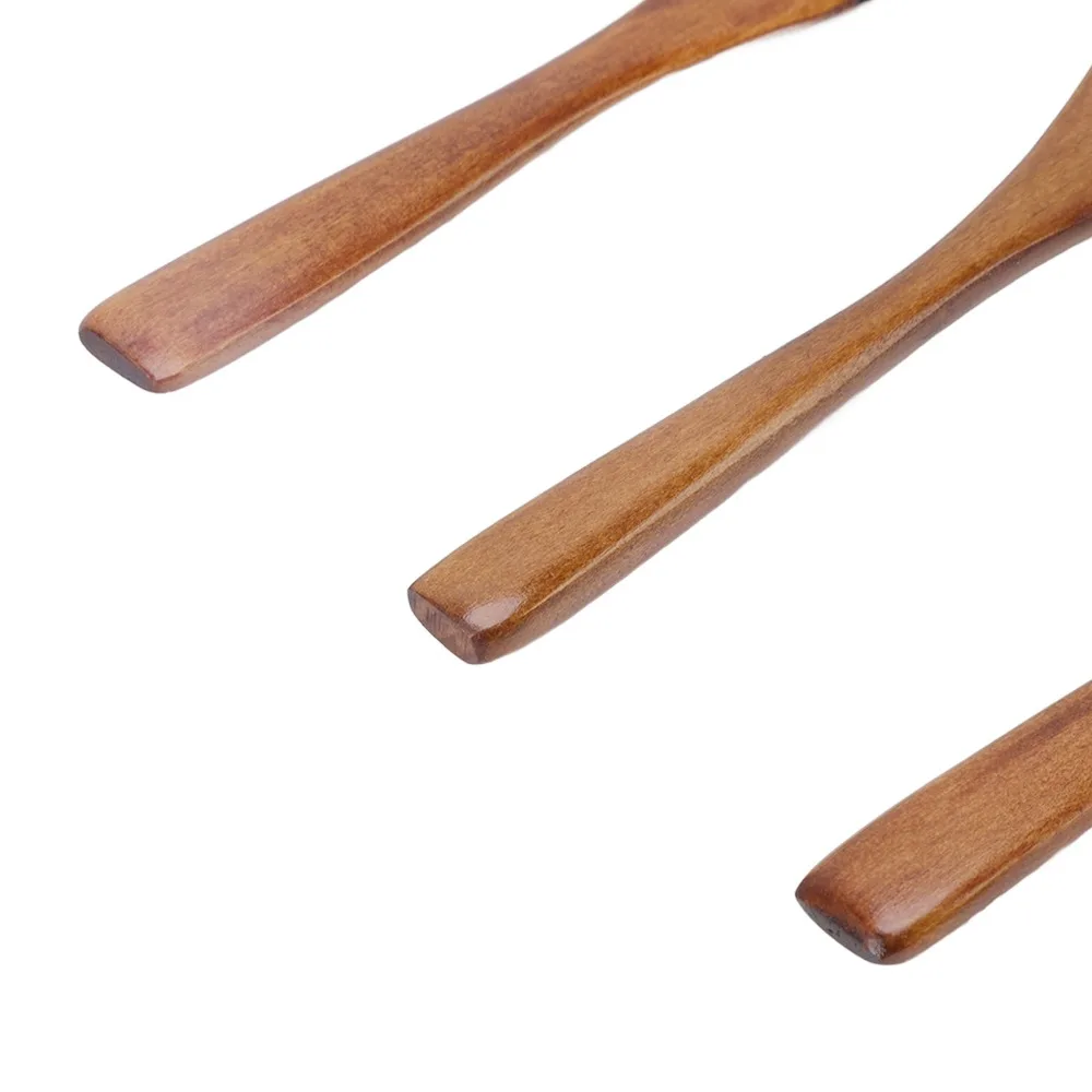 1Set Wood Tableware Set Smooth Polished Practical Household Set Lightweight Comfort Ergonomic Flatware Pack Food Serving