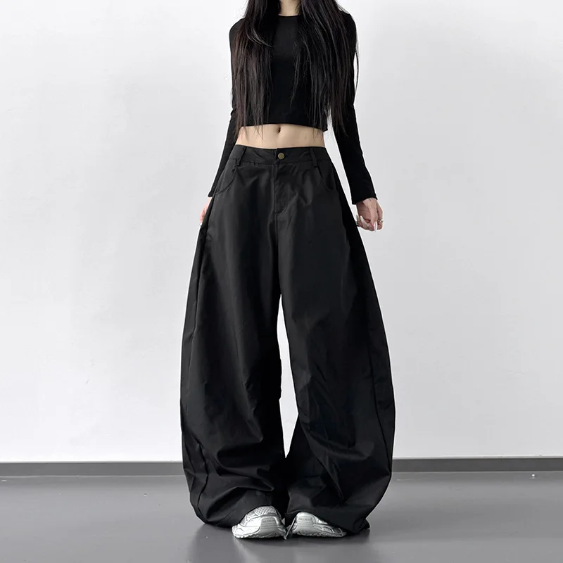 Unisex Wide Leg Pants 2025 Autumn New Women's High Waisted Pants Slim Fitting Loose Versatile Unique Curved Wide Leg Trousers
