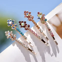 2023 new Shiny Rhinestone Metal Hair Clips For Women Fashion Gold Silver Color Hairpins Girls Hair Accessories Hairgrips Jewelry