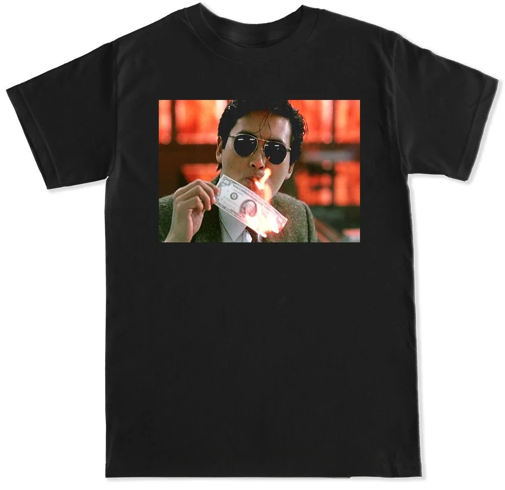 New Fashion Cotton Printing Cotton T-Shirt Chow Yun Fat Asian Movie Film Legend Classic Retro Funny Humor Asia Men summer funny