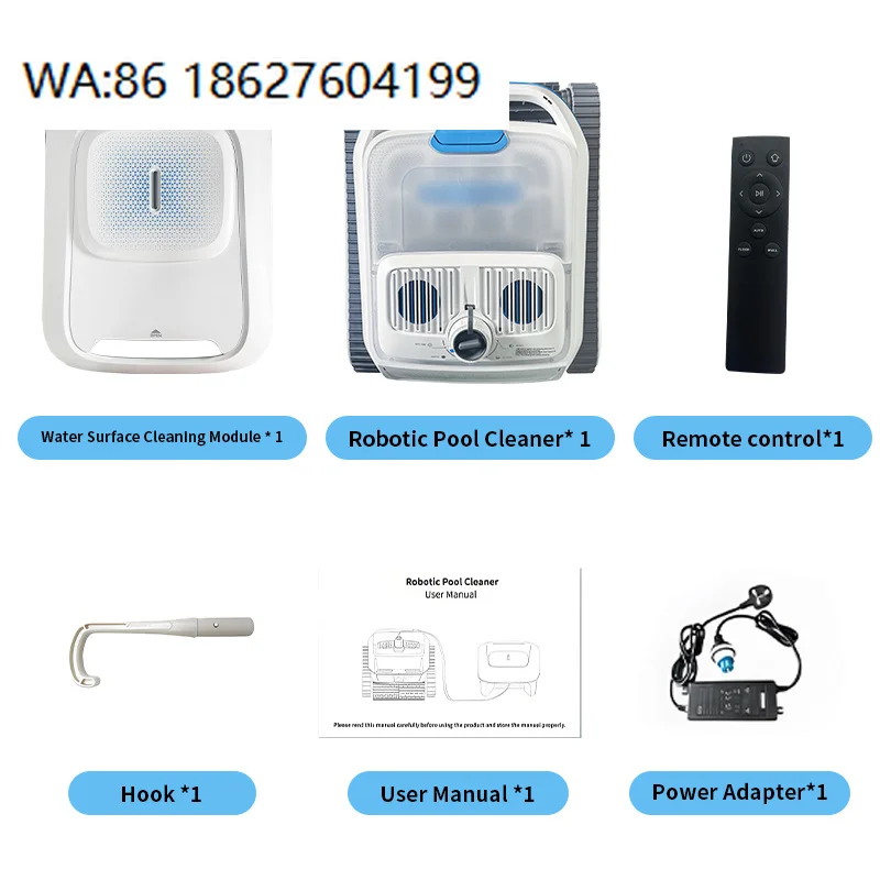Pool Surface Cleaner IPX7 Waterproof Long Battery Life Automatic Intelligent Robot