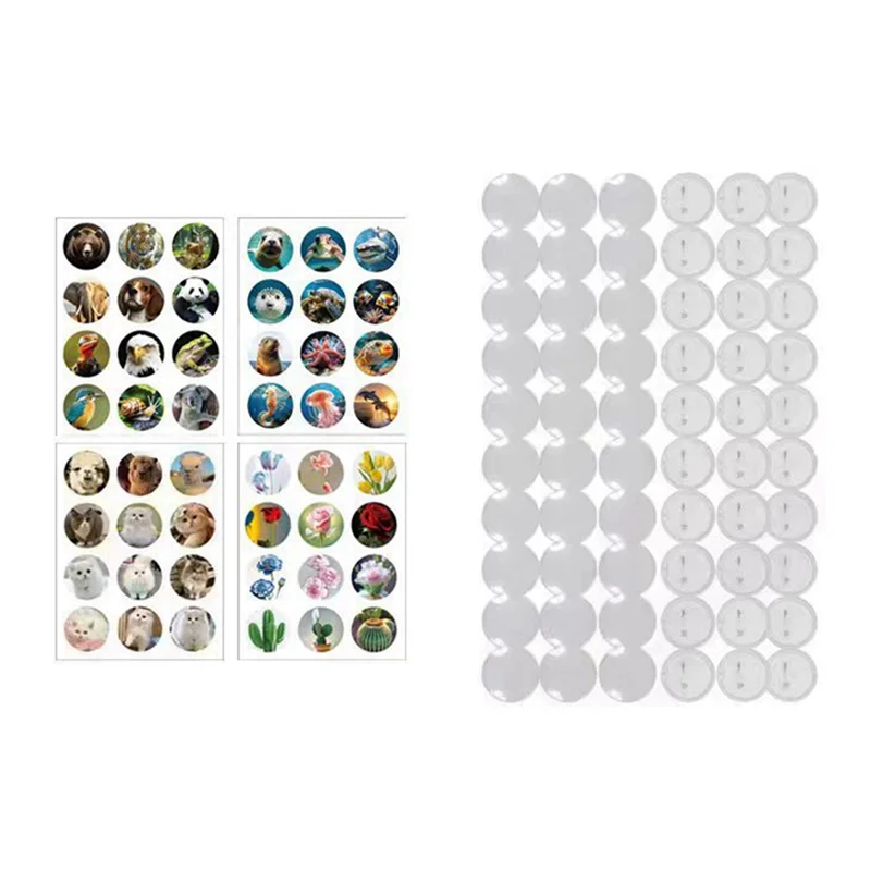 Suitable Simple Badges Button Maker Machine Button Part , DIY Pin Badge Button Press Machine 48Pcs Button Parts