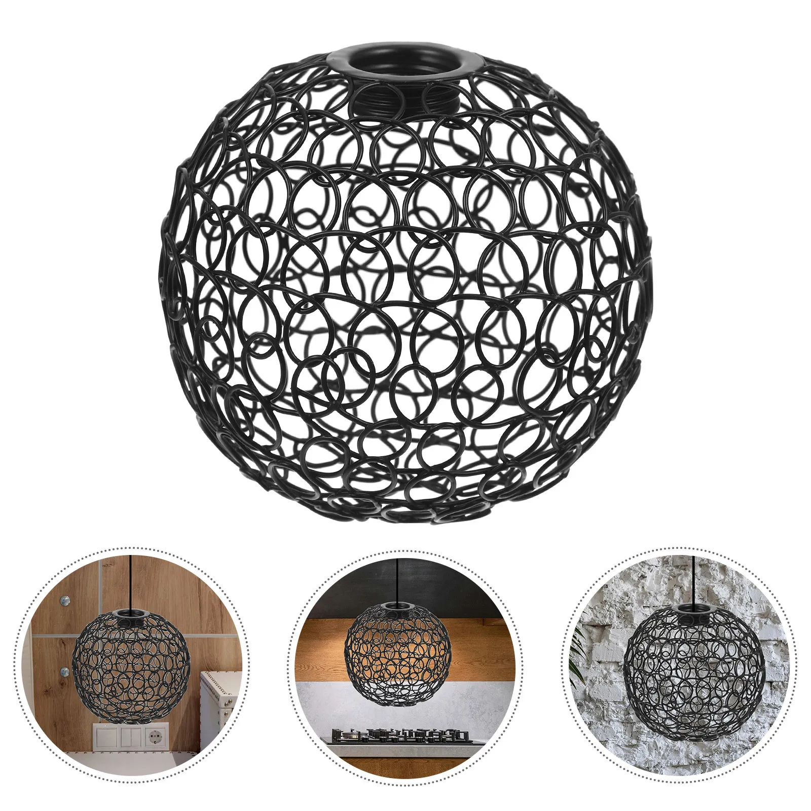 

Retro Pendant Lamp Shade Wire Ball Light Cover For Home Bar Hotel Restaurant Ceiling Decoration Lampshade