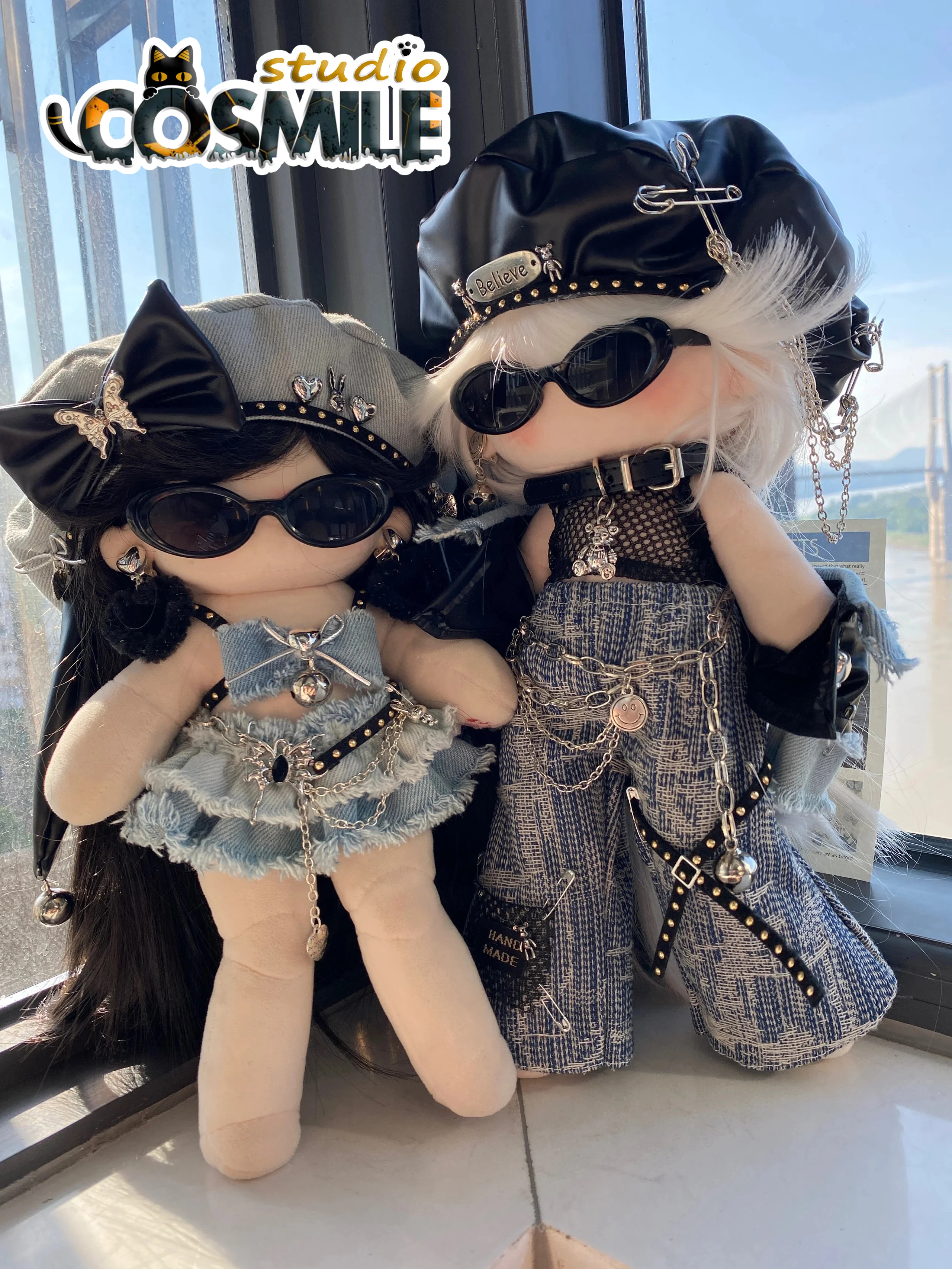 Star Idol Street Dance Rock Punk Cool Dress Fashion Costume CP for Plushie 20cm 30cm Doll Accessories Doll's Clothes DQR Oct