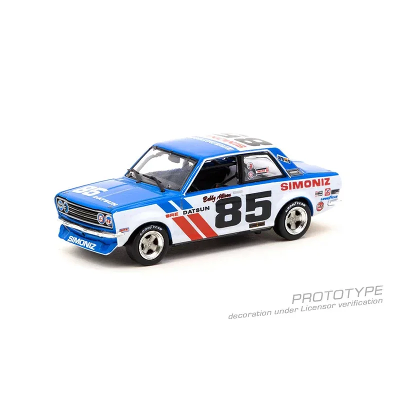 Tarmac Works 1:64 Model Car BRE Datsun 510 Trans-Am 2.5 Championship 1972 Bobby Allison W/Container Case Collection