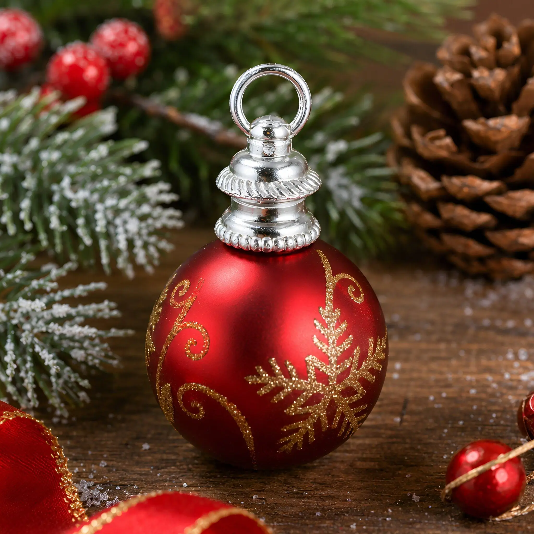 100pcs Christmas Ornament Tops Caps Plastic Xmas Ball Cap Replacement Plastic Bauble Caps Tops Xmas Ornaments Fastener Hangers