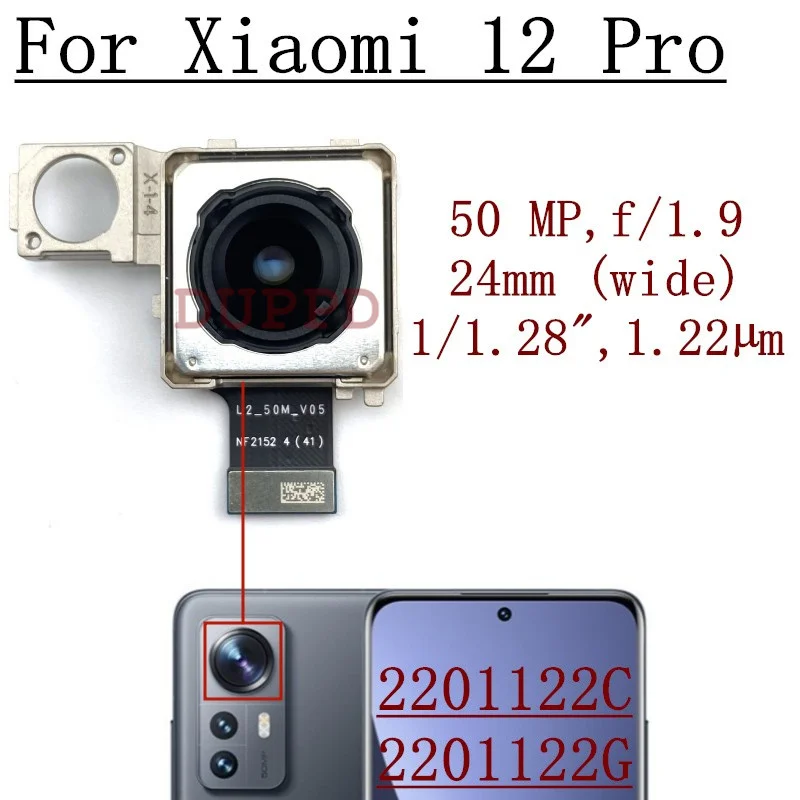 Rear Camera For Xiaomi Mi12 Mi 12 12T 12S Pro Ultra 12X Back Facing Main Backside Camera Module Flex Repair Spare Parts