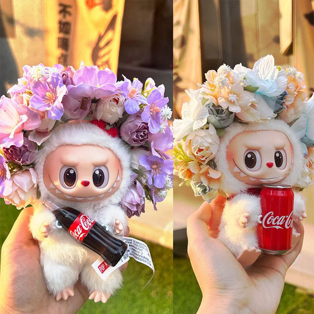 Labubu Exquisite Doll Clothing DIY Handmade Chinese Traditional Flower Wreath Headwear for Labubu view 6