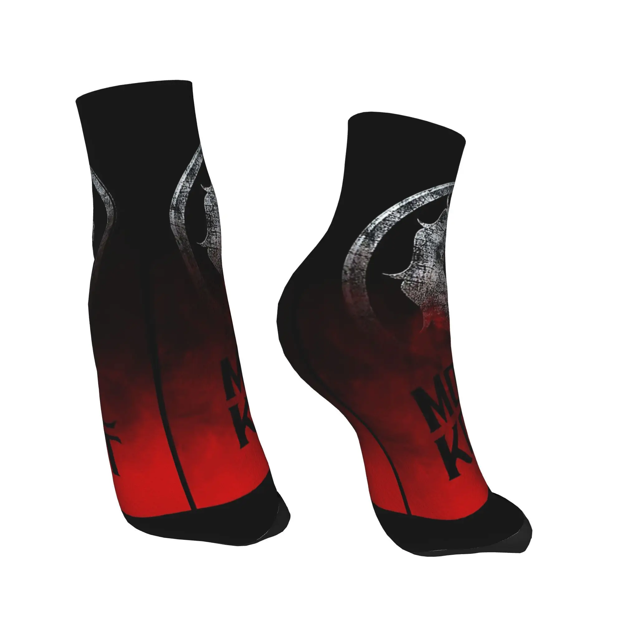 All Seasons Mortal Kombat Logo Socks Harajuku Super Soft Crew Socks Hip Hop Stockings for Men Women Christmas Gifts
